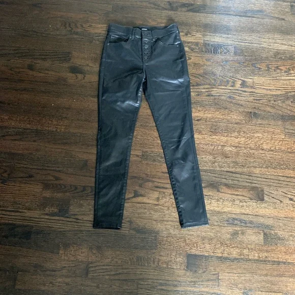 Express High-Rise Button Skinny Jeans with Buttons - Picture 4 of 6